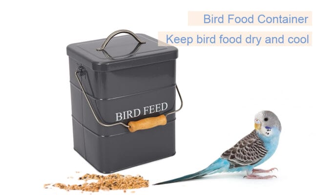 What is the best way to store bird food?